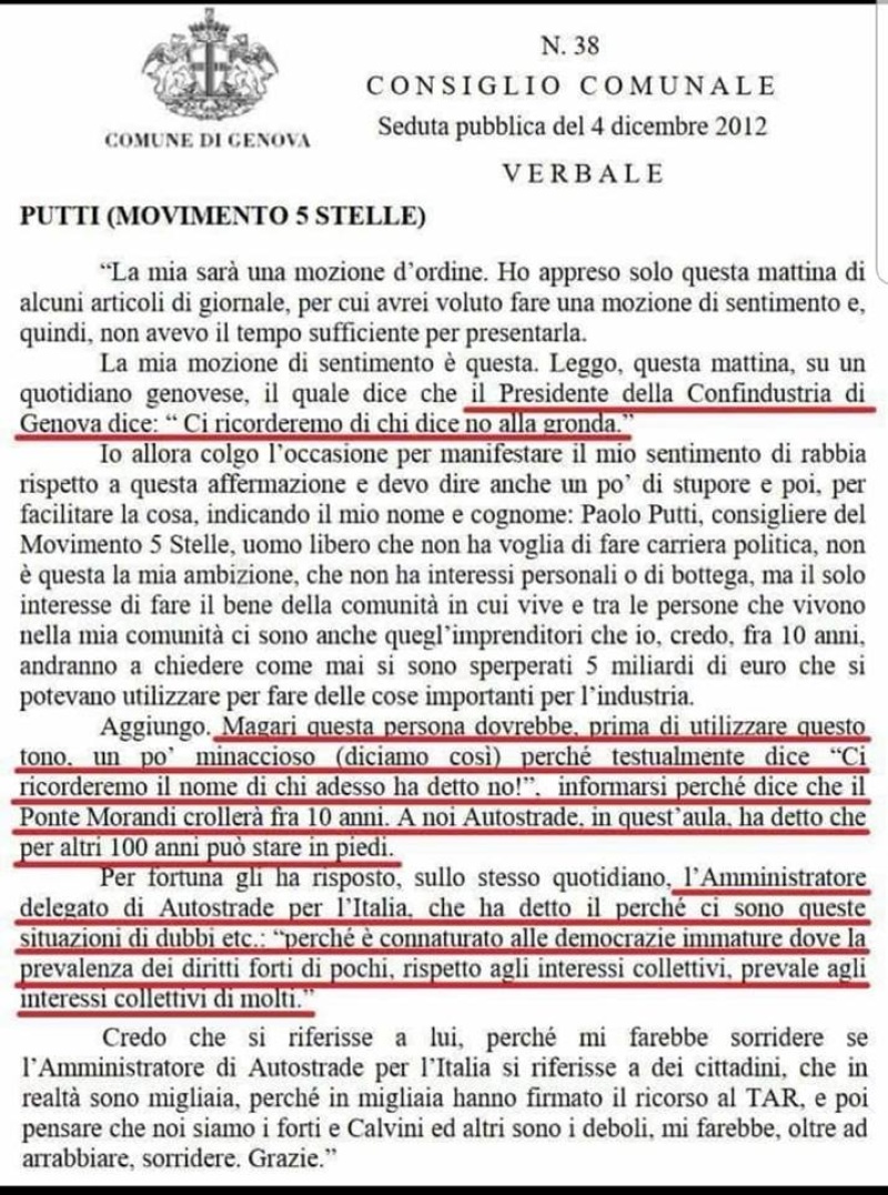Cinque Stelle Sul Ponte Morandi 2012