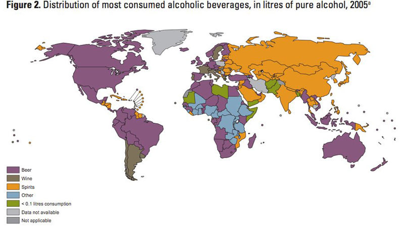 Drink Popularity By Country